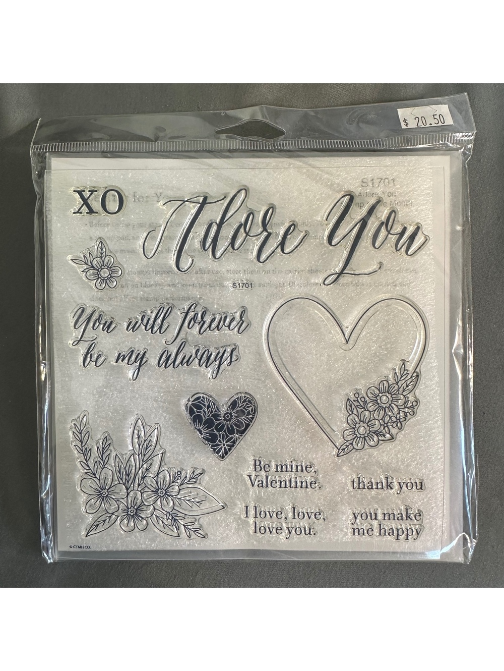 Close To My Heart S1701 Adore You Acrylic Stamp Set